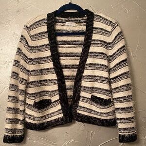 Calvin Klein Women's Striped Jacket/Cardigan in Black and White